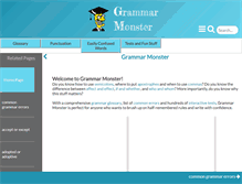 Tablet Screenshot of grammar-monster.com